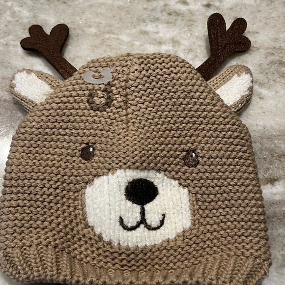 CARTERS REINDEER BEANIE - Picture 1 of 4